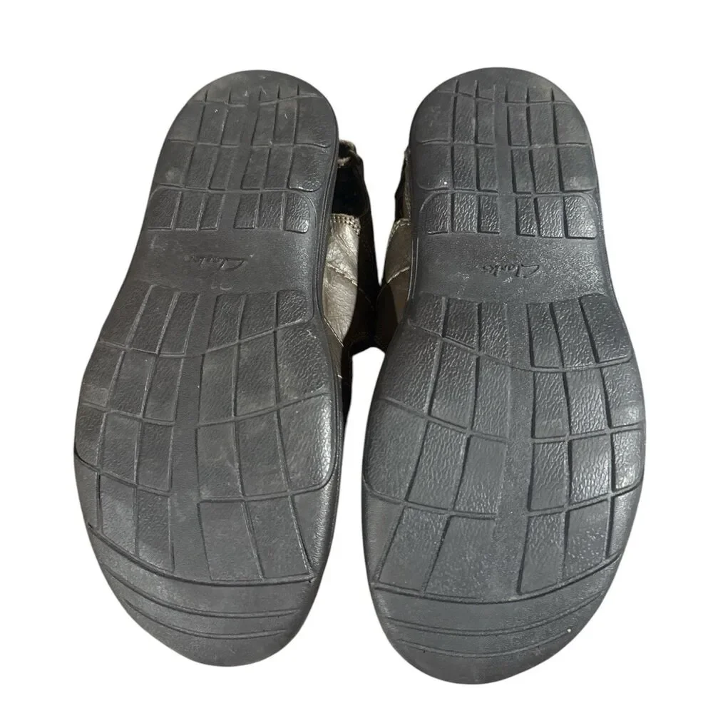 Clarks Sandals Men's 9 Brown Leather Fisherman Closed Toe Hiking Trail